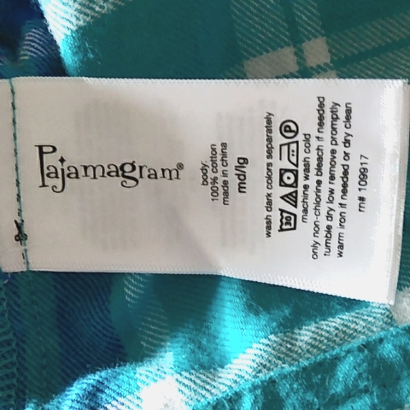 Pajamagram Plaid Robe Her Wit Tie Belt 100% Cotton Lightweight. SZ MD/LG Comfy - Picture 7 of 9